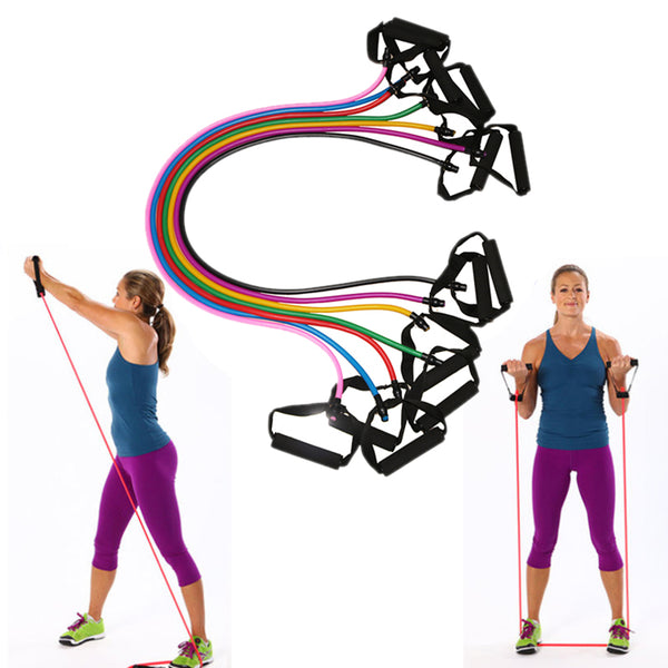 Elastic Yoga Pull Rope Fitness Resistance Bands Exercise Tubes Practical Training Elastic Band Rope Yoga Workout Stretch Band