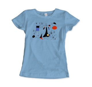 Buy light-blue Joan Miro El Sol (The Sun) 1949 Artwork T-Shirt