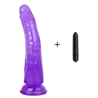 Buy bullet-purple-dildo Erotic Soft Jelly Dildo