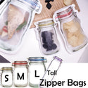 Reusable Mason Jar Zipper Bags