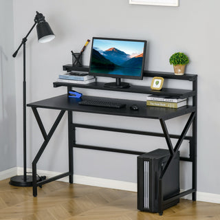 HOMCOM Modern Computer Desk, 47'' Home Office Desk with Storage