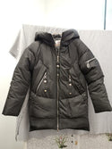 Casual hooded women winter coat parka Zipper pocket padded jacket coat