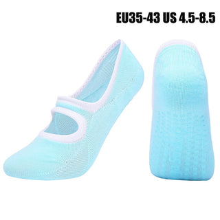 Buy 1-pair6 Hot Breathable Anti-Friction Women Yoga Socks Silicone Non Slip