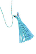 Hdn3121 - Leather Tassel Necklace