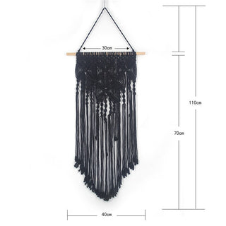 Buy tapestry-black Handmade Wall Hanging Tapestry Macrame