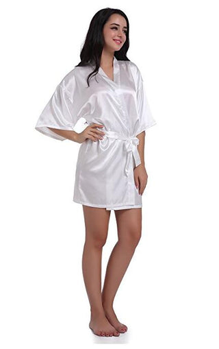 Buy as-the-photo-show11 Large Size Satin Night Robe