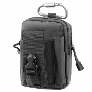 Buy black-black-thread Compact Multi-Purpose Gadget Pouch Waist Bag