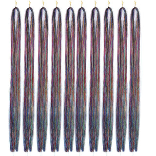 Buy p4-30 10Pack Sparkle Tinsel Clip on in Hair Extensions