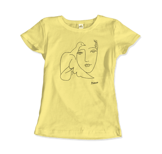Buy spring-yellow Pablo Picasso Peace (Dove and Face) Artwork T-Shirt