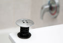 TubShroom® (Black Chrome) the Hair Catcher That Prevents Clogged Tub Drains
