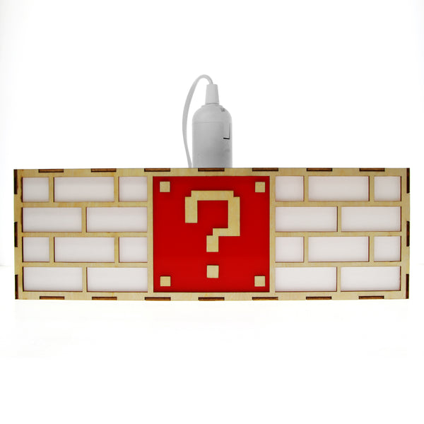 Colorful Video Game Question Mark Block Hanging Lamp Creative Wood Ceiling Pendant Light Elegant Lamp Gift for Game Lover Kids