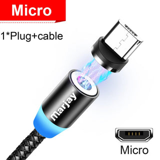 Buy black-for-micro Marjay Magnetic Micro USB Cable for iPhone Samsung Android Fast Charging Magnet Charger USB Type C Cable Mobile Phone Cord Wire
