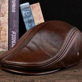 Buy dark-brown-cap BUTTERMERE Flat Caps Men Real Leather