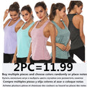 MAIJION Women Racerback Yoga Tank Tops Sleeveless Fitness Yoga Shirts Quick Dry Athletic Running Sports Vest Workout T Shirt