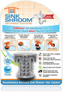 SinkShroom® (Gray) the Hair Catcher That Prevents Clogged Bathroom Sink Drains
