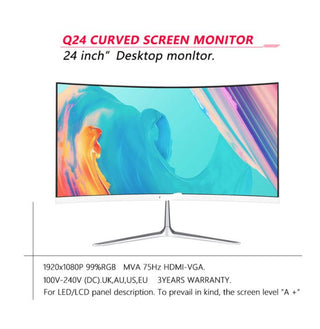 Buy 24inch-white 24&quot;  Curved Screen Monitor