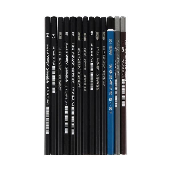 13 Pcs/Set Drawing Sketch Pencils 2b/3b/4b/5b/6b/7b/8b/10b/12b/14b/B/Hb/2h Honed Sketch Charcoal Pencils Painting Pencil