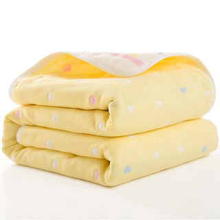 Buy yellow-love Six-Layer Gauze Bath Towel for Children Baby Blankets(size 80*80)