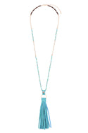 Hdn3121 - Leather Tassel Necklace