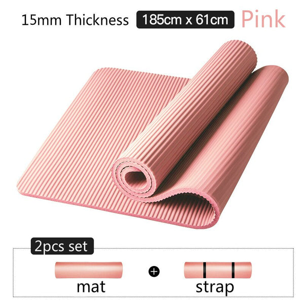 185cm Enlarged Fitness Mat Yoga Mat Men Gym Exercise Mat Esterilla Yoga Tapete Pad Lengthen Non-Slip for Beginner With Yoga Bag