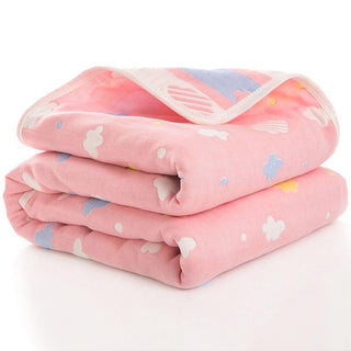 Buy pink-cloud Six-Layer Gauze Bath Towel for Children Baby Blankets(size 80*80)