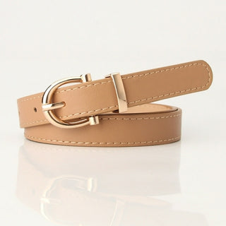 Buy khaki color square buckle decorative belt fashion casual