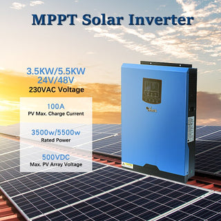 Buy an-sci02-5500w-wifi Anern Solar Inverter 5.5/3.5 KW  Hybrid Inverter Built in 100A MPPT