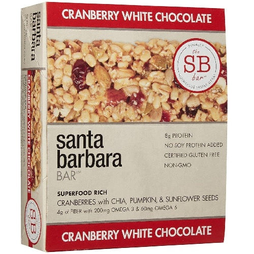 Santa Barbara Bar Cranberry White Chocolate (12X1.58 OZ)
