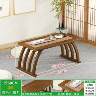 Buy army-green Black Japanese Coffee Table Small Legs Wood Vintage Kitchen Bamboo