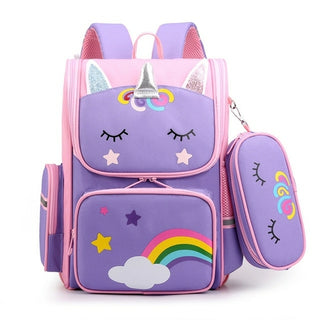 Buy blue-small Creative Unicorn School Bags