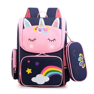 Buy pink-small Creative Unicorn School Bags