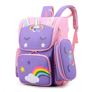 Buy purple-big Creative Unicorn School Bags