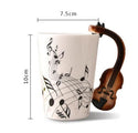 Creative Music Violin Style Guitar Ceramic Mug