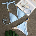 rhinestone straps bikini