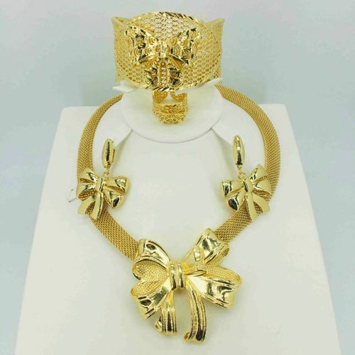 Dubai Gold Necklace Earring Series