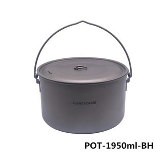 Buy pot-1950ml-bh FLAME&#39;S CREED 1100ml 1950ml Ultralight Outdoor Camping Titanium Pot &amp;