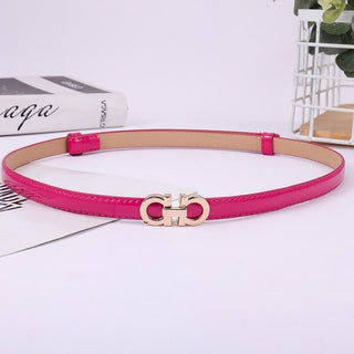 Buy rose-red Fashion Candy Colors Women Corset Belt Luxury Brand Adjustable Thin