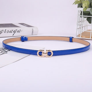 Buy blue Fashion Candy Colors Women Corset Belt Luxury Brand Adjustable Thin