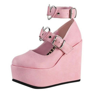 Buy pink-style-7 Goth Wedges