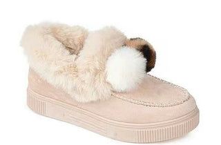 Buy color-2 2020 women new winter high top shoes with soft bottom and  pom pom fur