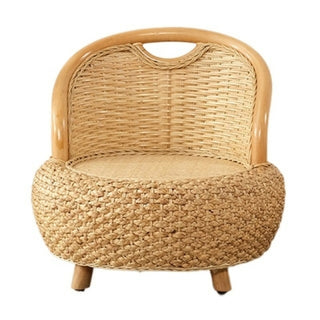 Buy deep-purple Handmade Straw&amp;Rattan Furniture Tatami Seats Japanese Zaisu Chair for