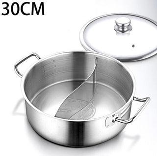 Buy burgundy Hotpot Stainless Steel Hot Pot Soup Pot Non Stick Pan Cookware Kitchen