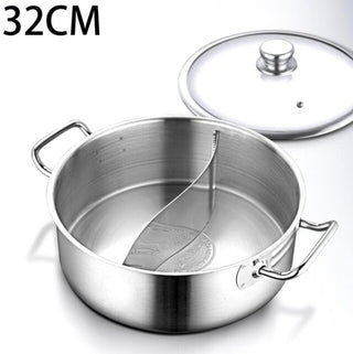 Buy light-grey Hotpot Stainless Steel Hot Pot Soup Pot Non Stick Pan Cookware Kitchen