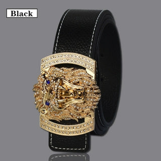 Buy black Fashion Shiny Diamond Lion