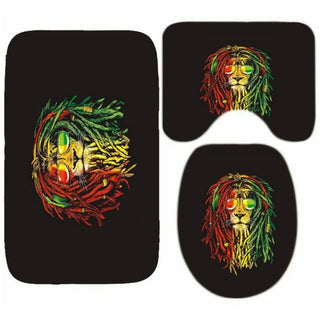Buy dark-khaki Jamaica Rasta Reggae Lion Art Bathroom Decor