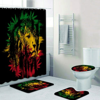 Buy blue Jamaica Rasta Reggae Lion Art Bathroom Decor