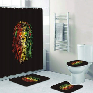 Buy black Jamaica Rasta Reggae Lion Art Bathroom Decor