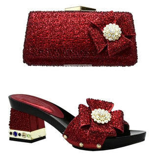 Buy red Shoes with Matching Bags for Wedding