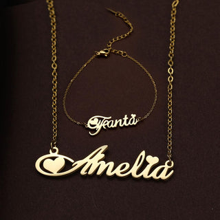 Lemegeton Stainless Steel Choker Custom Name Necklace For Women