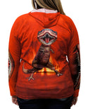 T-REX DINO in RED Hoodie Sport Shirt by MOUTHMAN®